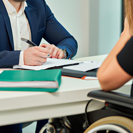 A disability attorney providing personalized attention and guidance to a client.