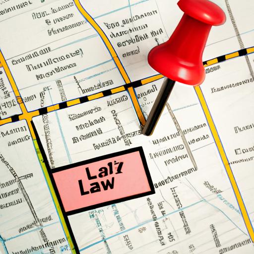A map showing the location of a nearby law firm.